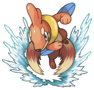 ambiguous_gender feral solo tail water pearlasaurus nintendo pokemon buizel generation_4_pokemon pokemon_(species) low_res