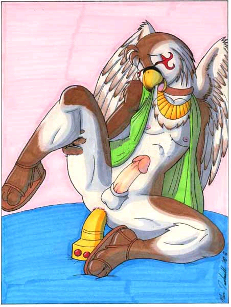 anal anal_masturbation anal_penetration anthro balls beak caligae clothing dildo dildo_in_ass dildo_insertion dildo_sitting egyptian egyptian_clothing erection eyes_closed feathered_wings feathers footwear genitals gold_(metal) gold_dildo gold_jewelry humanoid_genitalia humanoid_penis jewelry male masturbation necklace non-mammal_balls nude object_in_ass pectoral_(jewelry) penetration penis raised_leg roman_clothing sandals sex_toy sex_toy_in_ass sex_toy_insertion shoes solo toying_self wings marc_leonhardt third-party_edit egyptian_mythology middle_eastern_mythology mythology horus avian bird deity falcon falconid