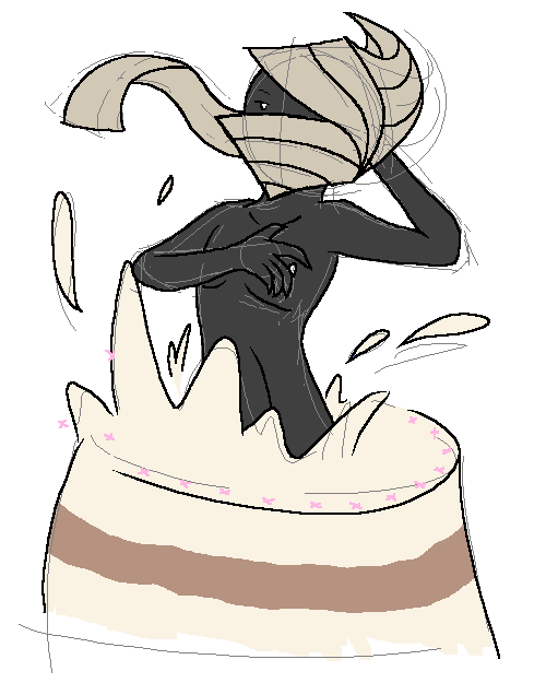 cake dessert food food_fetish food_play head_wrapping in_food male not_furry nude pop_out_cake solo it's_not_butter homestuck ms_paint_adventures wayward_vagabond alien alien_humanoid carapacian humanoid 4:5 aliasing alpha_channel digital_media_(artwork) guide_lines