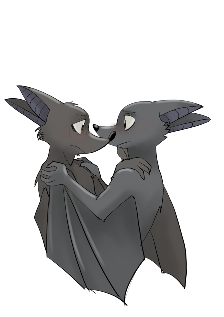 black_nose claws duo fur male male/male romantic romantic_couple wings yinller angel_in_the_forest jack_(yinller) maurice_(yinller) bat mammal alpha_channel