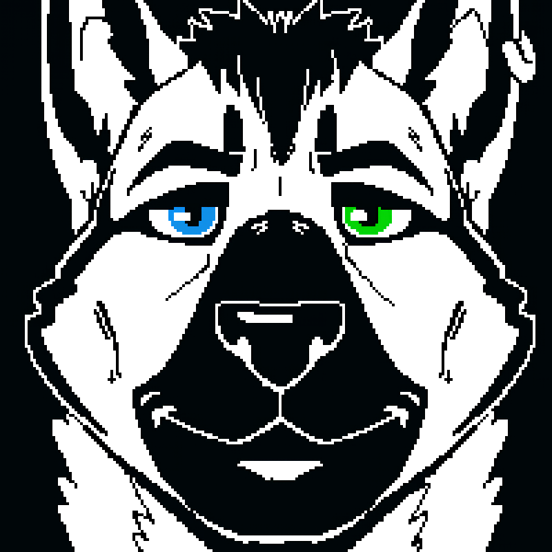 anthro black_body black_fur black_hair black_nose blue_eyes ear_piercing ear_ring fur german hair heterochromia long_hair male piercing ring_piercing shepherd knuxlight undertale undertale_(series) afevis_(character) canid canine canis domestic_dog german_shepherd herding_dog mammal pastoral_dog 1:1 icon