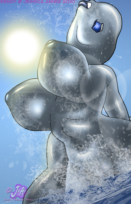 anthro anthrofied big_breasts breasts female huge_breasts lens_flare nipples non-mammal_nipples nude solo water janner3d wendy cetacean mammal marine physeteroid sperm_whale toothed_whale whale 2010