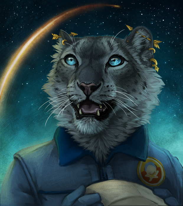 anthro black_lips blue_eyes detailed_background ear_piercing ear_ring lips male night open_mouth outside piercing ring_piercing sky solo star starry_sky teeth tongue whiskers deyvarah felid feline mammal 2020 digital_media_(artwork)