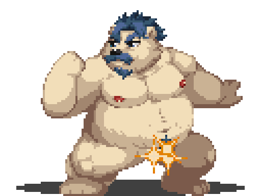 anthro belly blue_hair facial_hair fur hair male mature_male mustache navel nude overweight overweight_male solo sparkles sprite sprite_art white_body white_fur nanadragon4 crave_saga aegis_(crave_saga) bear mammal polar_bear ursine 4:3 alpha_channel digital_media_(artwork) pixel_(artwork)