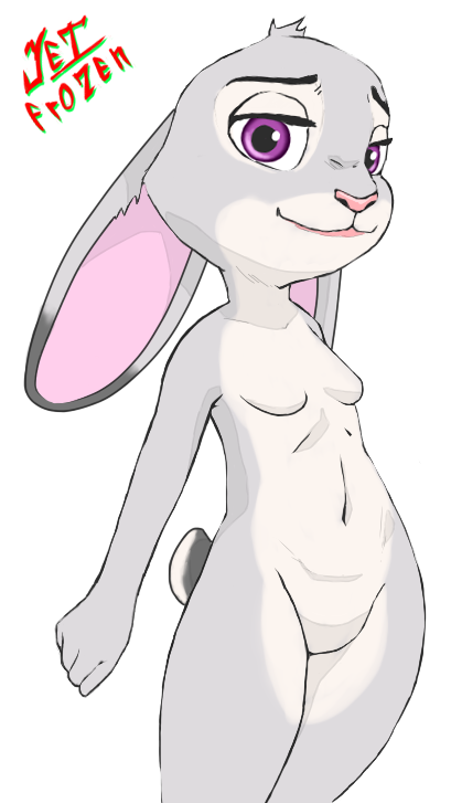 anthro biped breasts featureless_breasts featureless_crotch female fur grey_body grey_fur long_ears looking_at_viewer navel nude purple_eyes simple_background small_breasts smile solo standing transparent_background jenokamui disney zootopia judy_hopps lagomorph leporid mammal rabbit alpha_channel