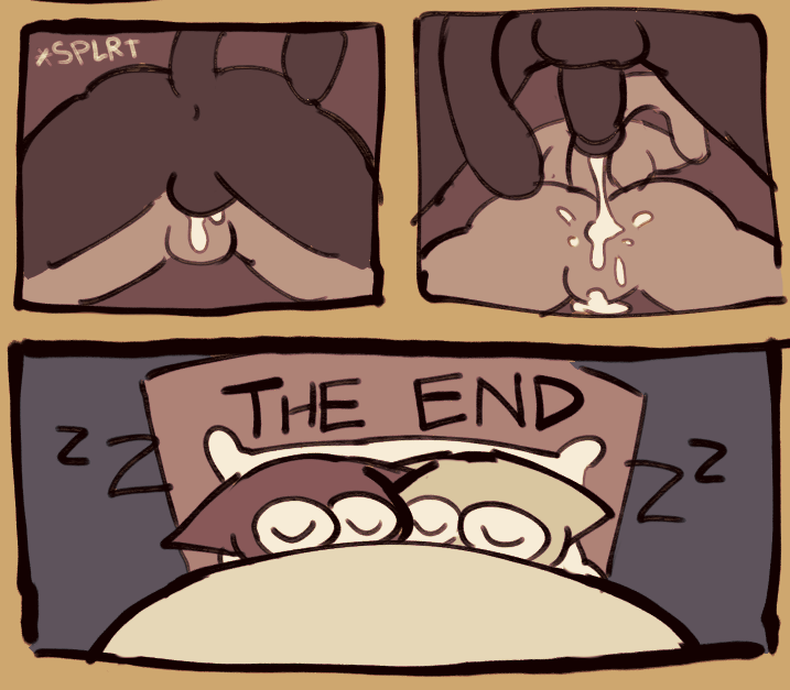 after_sex anthro anus backsack balls bed big_eyes black_body black_fur bodily_fluids cum cum_drip cum_in_ass cum_inside cum_string dripping duo eyes_closed fur furniture genital_fluids genitals humanoid_genitalia humanoid_penis male male/male on_bed penis sex sleep_sex sleeping sound_effects toony vowelless vowelless_sound_effect white_body white_fur zzz conditional_dnp maloroid domestic_cat felid feline felis mammal 2019 comic