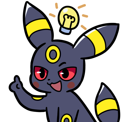 ambiguous_gender blush blush_stickers emanata feral fingers fur grey_body grey_fur idea idea_bulb light_bulb open_mouth paws red_eyes simple_background solo tail transparent_background yellow_body yellow_fur endwl nintendo pokemon eeveelution generation_2_pokemon pokemon_(species) umbreon 1:1 2023 alpha_channel digital_media_(artwork) icon low_res portrait reaction_image unavailable_at_source