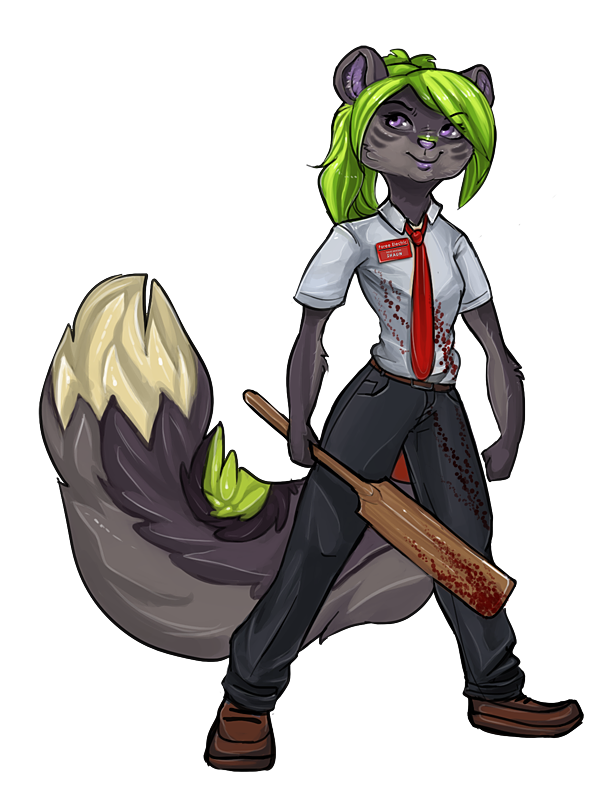 anthro bat_(object) big_tail biped blood blood_splatter bodily_fluids breasts clothed clothing cosplay cricket_(sport) cricket_bat female fist footwear fur green_body green_fur green_hair green_markings grey_body grey_fur hair huge_tail legwear lips markings melee_weapon multicolored_body multicolored_fur name_tag pose purple_lips shoes solo standing tail uniform weapon yellow_body yellow_fur theowlette shaun_of_the_dead alice_okai felid leopard mammal pantherine snow_leopard alpha_channel