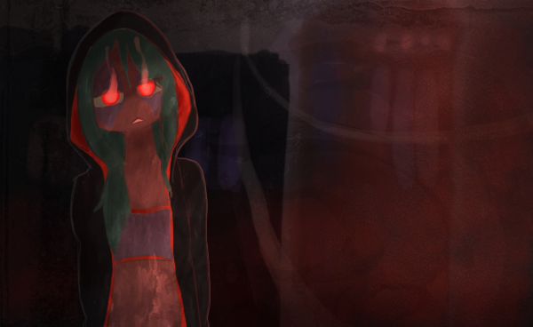 abstract_art abstract_background blue_hair bra building city clothed clothing crop_top evening female fog fur glowing glowing_eyes green_hair hair hoodie insomnia long_hair looking_at_viewer markings night open_mouth outside partially_clothed red_body red_eyes red_fur shirt simple_background sky solo sports_bra standing topwear underwear cainethelongshot shindorei mammal mustelid 2014 wallpaper