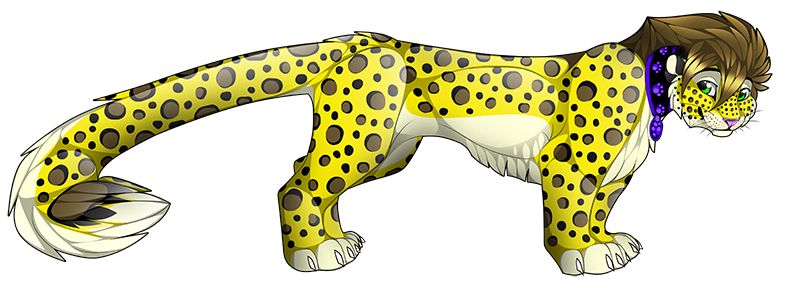 collar feral fur green_eyes leopard_spots looking_at_viewer male simple_background smile solo spots standing transparent_background gard3r yellow_(character) felid leopard mammal pantherine alpha_channel