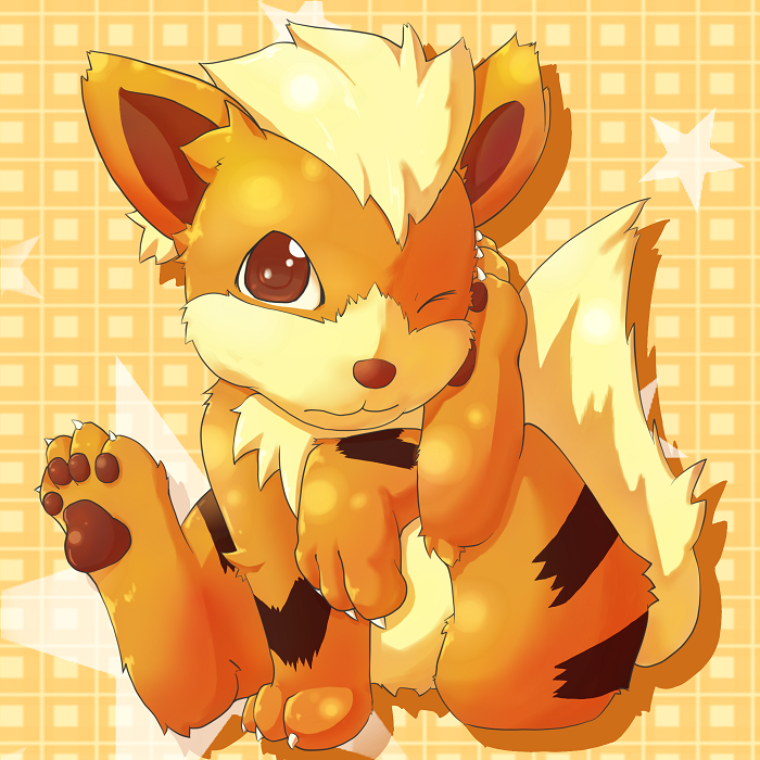 ambiguous_gender big_eyes claws pawpads paws quadruped solo tail okunawa nintendo pokemon canid canine generation_1_pokemon growlithe mammal pokemon_(species) 1:1