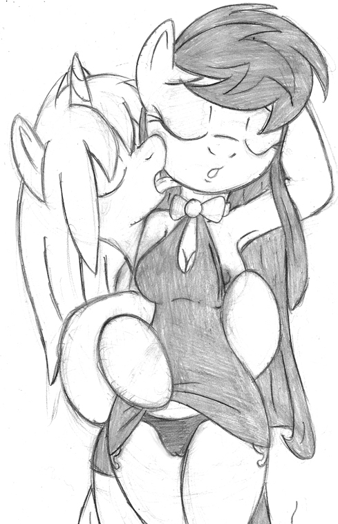 anthro anthrofied breasts cleavage clothed clothing cutie_mark dress duo female female/female hair horn licking long_hair nipples open_mouth panties tongue tongue_out underwear tg-0 friendship_is_magic hasbro my_little_pony mythology octavia_(mlp) vinyl_scratch_(mlp) earth_pony equid equine horse mammal mythological_creature mythological_equine pony unicorn monochrome