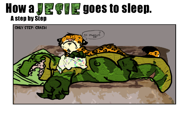 anthro frown humor male tail text jesie janks jesie_(character) alligator alligatorid crocodilian felid jaguar mammal pantherine reptile scalie comic english_text