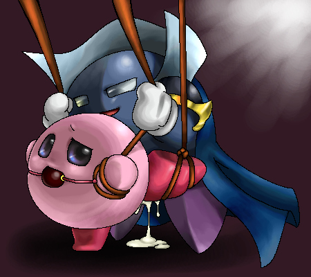 ambiguous_gender ambiguous_penetrated ambiguous_penetration ball_gag bdsm bodily_fluids bondage bound cum duo gag gagged genital_fluids leaking leaking_cum male male/ambiguous male_penetrating male_penetrating_ambiguous not_furry open_mouth penetration sex box_xod kirby_(series) nintendo kirby meta_knight waddling_head 2013 digital_media_(artwork) low_res oekaki