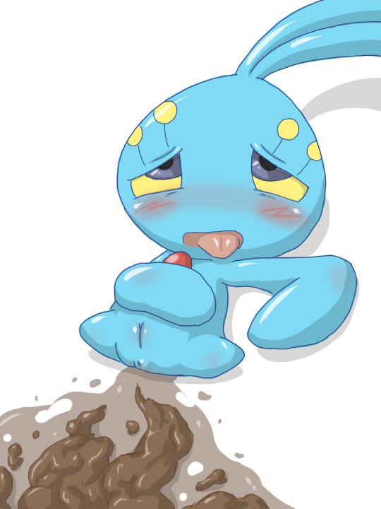 anus blush feces female feral genitals lying on_back pussy scatplay simple_background solo white_background lobs nintendo pokemon generation_4_pokemon legendary_pokemon manaphy pokemon_(species) 3:4