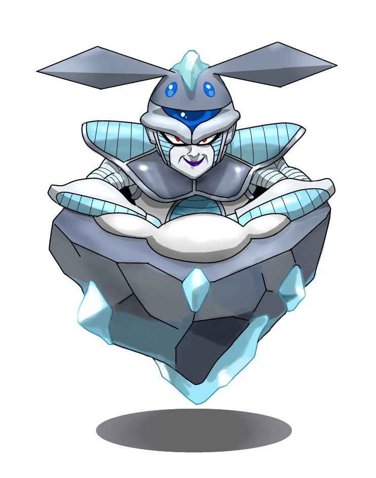 ambiguous_gender blue_eyes crystal fusion gem looking_at_viewer solo what cosmo_(artist) dragon_ball dragon_ball_z nintendo pokemon frieza alien carbink elemental_creature frieza_race gem_creature generation_6_pokemon mineral_fauna pokemon_(species) crossover