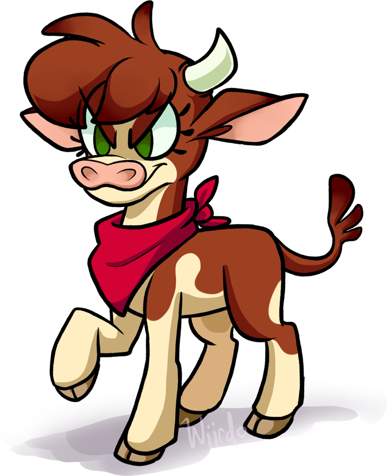 bovid_horn brown_body brown_fur brown_hair brown_tail cloven_hooves female feral fur green_eyes hair hooves horn kerchief neckerchief neckwear no_pupils raised_hoof red_kerchief red_neckerchief simple_background solo tail transparent_background wiirdo them's_fightin'_herds arizona_cow_(tfh) bovid bovine cattle hereford_cattle mammal 2017 alpha_channel digital_drawing_(artwork) digital_media_(artwork) full-length_portrait portrait signature