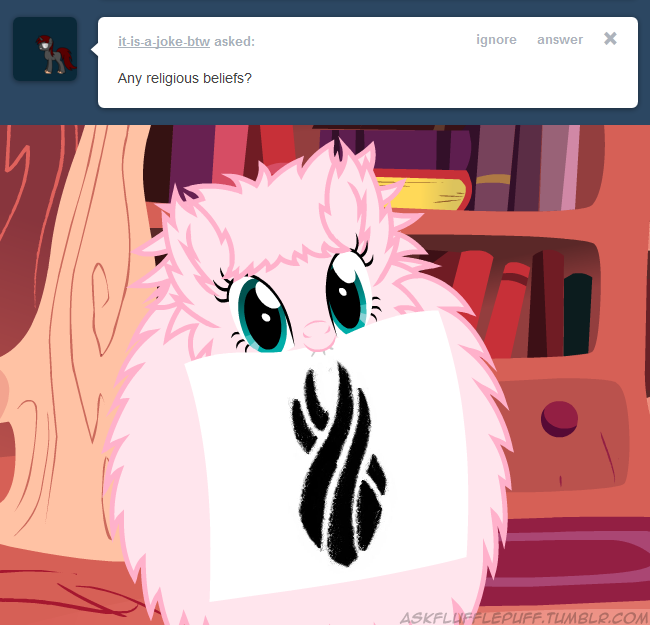 blue_eyes female fluffy fur hair mouth_hold pink_body pink_fur pink_hair solo text mixermike622 dead_space electronic_arts hasbro my_little_pony tumblr visceral_games fan_character fluffle_puff unitologist_(dead_space) earth_pony equid equine horse mammal pony crossover english_text