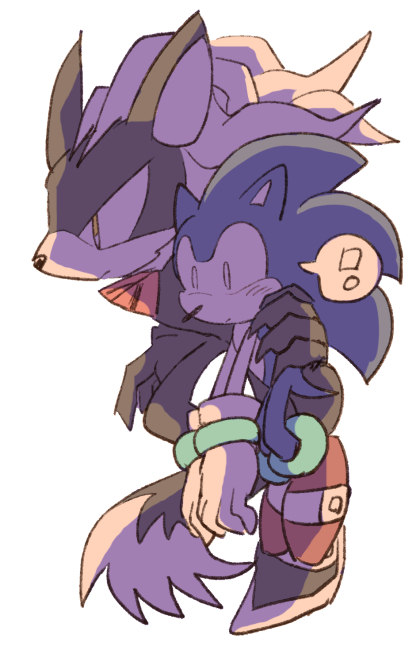 ankles_tied anthro black_body black_fur blue_body blue_fur blush bound clothing cuff_(restraint) duo exclamation_point footwear fur gloves handcuffs handwear holding_character male metal_cuffs restraints shackles shoes simple_background speech_bubble white_background white_body white_fur sikai sega sonic_forces sonic_the_hedgehog_(series) infinite_(sonic) sonic_the_hedgehog canid canine canis eulipotyphlan hedgehog jackal mammal