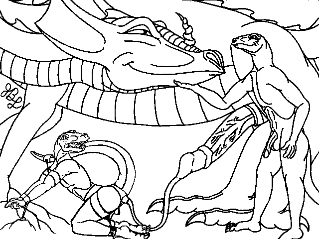 anal_tube anthro balls bdsm bondage bound clothed clothing dominant dominant_male erection feral genitals group male male/male penis smile submissive submissive_male tail topless sauratar mythology dinosaur dragon dromaeosaurid mythological_creature mythological_scalie prehistoric_species reptile scalie theropod velociraptor 4:3 black_and_white monochrome