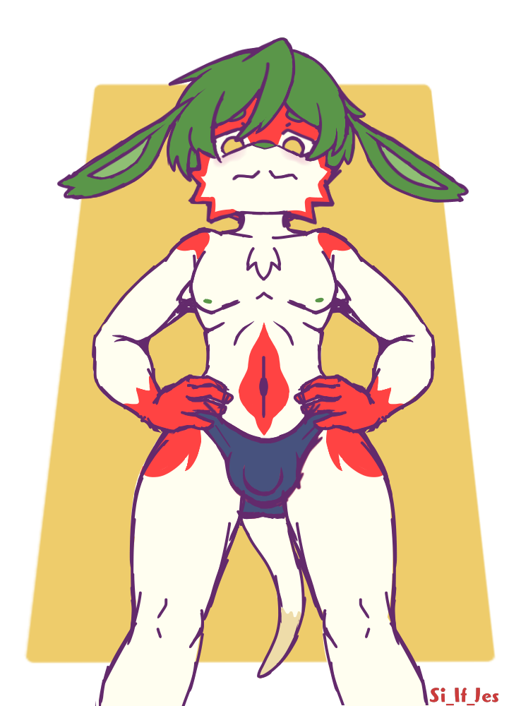 anthro blush bulge clothing detailed_bulge food green_hair green_nose hair kemono latex latex_clothing latex_underwear male mouse_tail multicolored_body nervous perspective plant radish simple_background solo tight_clothing underwear vegetable si_if_jes rabunito lagomorph leporid mammal rabbit colored_sketch sketch