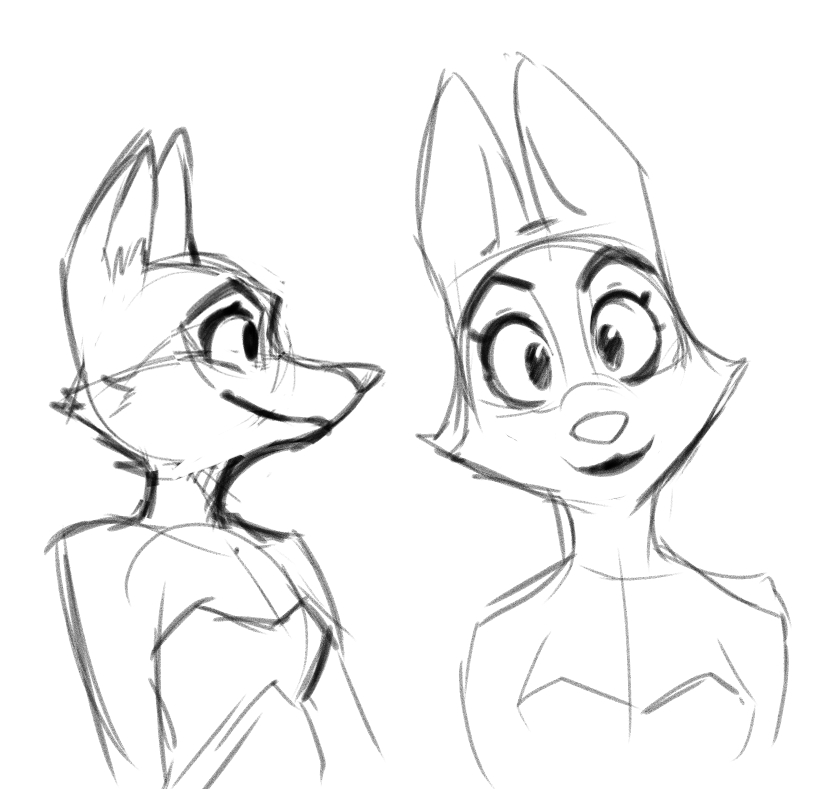 anthro cheek_tuft clothed clothing dress ears_front ears_up eyebrows eyelashes facial_tuft female fluffy fur inner_ear_fluff simple_background smile solo tuft winstar dreamworks the_bad_guys diane_foxington canid canine canis fox mammal red_fox true_fox 2022 digital_media_(artwork) monochrome sketch