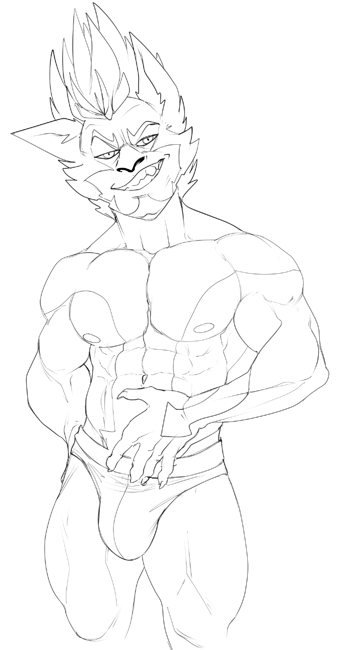 5_fingers abs anthro arrow_marking big_biceps big_deltoids big_pecs bulge cheek_tuft claws clothed clothed_anthro clothed_male clothing deltoids ear_tuft facial_tuft fingers front_view hand_on_belly head_tuft humanoid_hands looking_at_viewer male male_anthro manly muscular muscular_anthro muscular_male muscular_thighs navel obliques open_mouth open_smile pecs serratus skimpy smile smiling_at_viewer solo speedo speedo_only standing swimwear topless topless_anthro topless_male triceps tuft bristol vector_(dachemicalcat) domestic_cat felid feline felis mammal 2020 alternate_version_at_source black_and_white digital_drawing_(artwork) digital_media_(artwork) hi_res monochrome portrait three-quarter_portrait