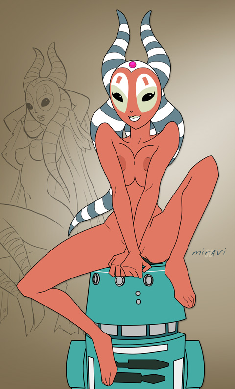 4_fingers 4_toes biped breasts feet female fingers front_view head_tails lekku_(anatomy) not_furry nude sitting solo toes miravi clone_wars star_wars shaak_ti alien alien_humanoid humanoid togruta archived_source