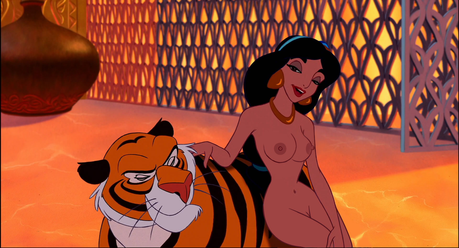 Jasmine And Rajah Postcard Zazzle Com Disney Princess | SexiezPix Web Porn