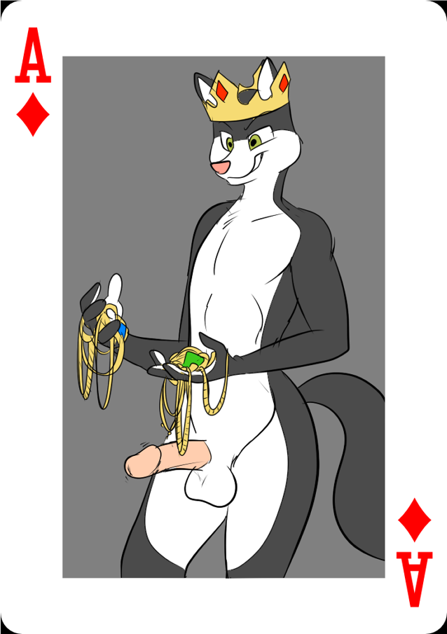 ace_of_diamonds anthro balls card card_template crown diamonds_(suit) erection featureless_chest fur gem genitals green_eyes grey_body grey_fur headgear humanoid_genitalia humanoid_penis jewelry male nude penis pink_nose playing_card playing_card_template smile smirk solo suit_symbol white_body white_fur metal_(artist) adolf_dukov_wolff dukov_wolff_(character) canid canine canis mammal wolf digital_media_(artwork) portrait three-quarter_portrait