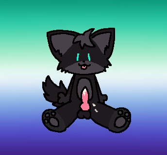 anthro balls belt belt_buckle black_body black_fur bodily_fluids buckle cum cum_on_penis cum_on_self fur genital_fluids genitals gradient_background green_eyes knot lgbt_pride male paws penis pride_color_background pride_colors simple_background sitting sitting_on_ground solo tongue tongue_out switchblade1013 izzy_(1013) domestic_cat felid feline felis mammal low_res