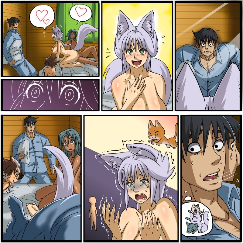 big_breasts breasts clothed clothing female feral group male nipples nude scared tail fushisha_o animal_humanoid cat_humanoid domestic_cat felid felid_humanoid feline feline_humanoid felis human humanoid mammal mammal_humanoid 1:1 comic