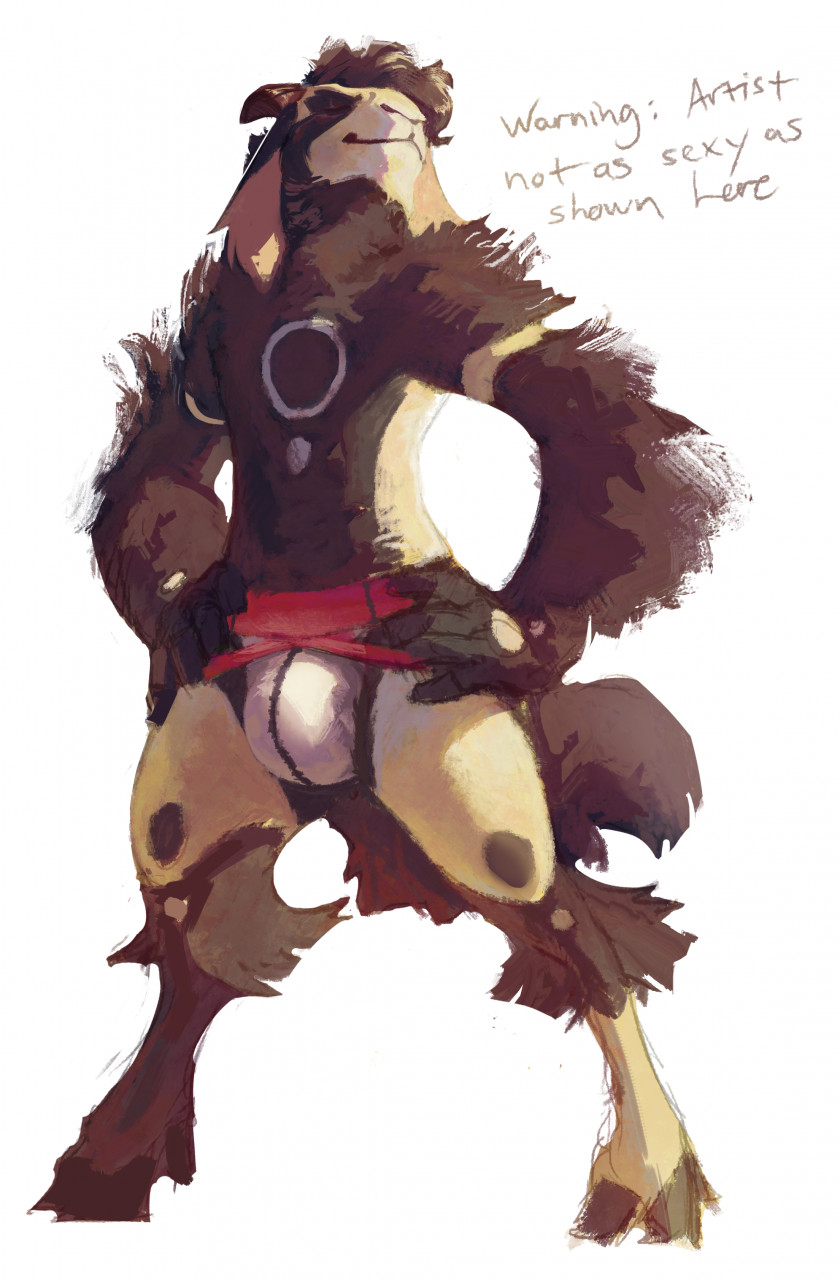 anthro bulge clothed clothing eyes_closed hands_on_hips hooves horn jockstrap jockstrap_only male pose simple_background skimpy solo standing text topless underwear underwear_only white_background eyrich bovid caprine goat mammal hi_res