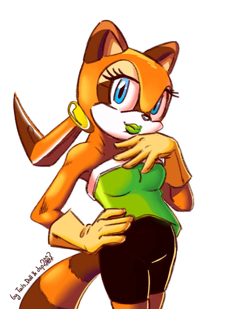 anthro female green_lipstick lipstick looking_at_viewer makeup parody simple_background solo style_emulation transparent_background dsp2003 lalieri jojo's_bizarre_adventure sega sonic_the_hedgehog_(series) marine_the_raccoon mammal procyonid 2022 alpha_channel artist_collaboration crossover signature