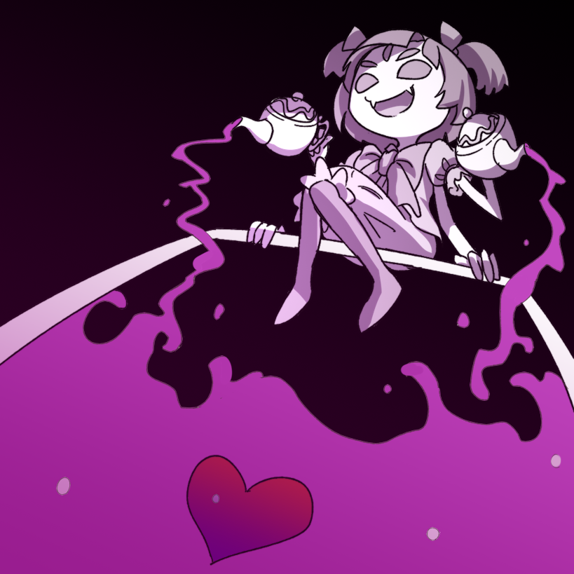 clothing fangs female heart_symbol solo teeth nyusu_ut undertale undertale_(series) muffet animal_humanoid arachnid arachnid_humanoid arthropod arthropod_humanoid humanoid insect spider_humanoid 1:1