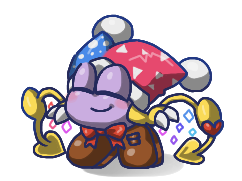 clothing fool's_hat hat headgear headwear simple_background solo box_xod kirby_(series) nintendo marx_(kirby) 2019 low_res thumbnail