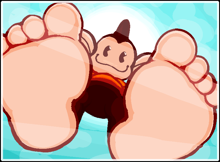 :3 anthro barefoot big_ears big_feet black_border border bottomless bottomless_anthro bottomless_male brown_body brown_eyes brown_fur brown_hair close-up clothed clothing cloud featureless_crotch feet foot_fetish foot_focus fur hair humanoid_feet looking_at_viewer looking_down looking_down_at_viewer male multicolored_body outside plantigrade round_ears short_hair sky smile soles solo standing sun tan_body tan_ears tan_skin imaslowperson sega super_monkey_ball aiai haplorhine mammal monkey primate 2019