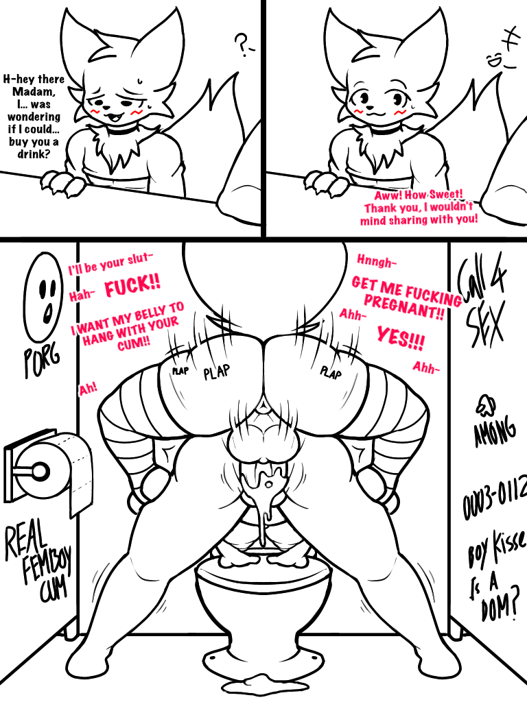 anthro anthro_penetrating anthro_penetrating_human anus balls bathroom big_balls big_butt big_penis bodily_fluids breasts butt clothing cum cum_in_pussy cum_inside dominant dominant_male duo female femboy femboy/female genital_fluids genitals girl_fucker girly_dominant human_on_anthro human_penetrated impregnation_request interspecies josou_seme legwear male male/female penetration penis profanity public_restroom restroom_stall sex stockings talking_to_another text thick_thighs vaginal vaginal_penetration writing_on_wall gravity_breaker boy_kisser_(meme) instant_loss_2koma silly_cat_(mauzymice) domestic_cat felid feline felis human mammal 3:4 digital_media_(artwork) english_text meme