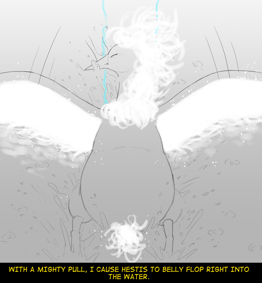 aura female fire solo text water fidchellvore mythology nintendo pokemon fan_character hestis_(fidchellvore) avian bird generation_1_pokemon legendary_pokemon moltres mythological_avian mythological_bird mythological_creature mythological_firebird pokemon_(species) black_and_white comic monochrome