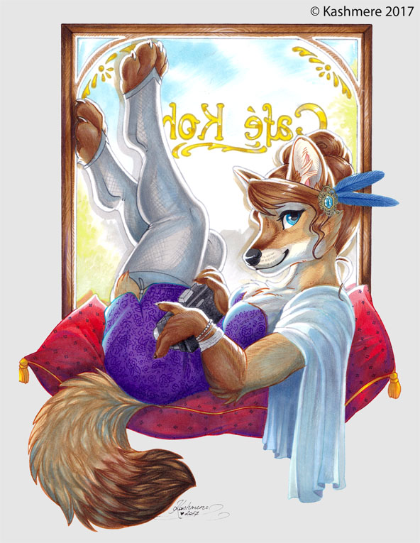 4_toes anthro blue_eyes brown_hair claws digitigrade feet female fur hair smile solo tan_body tan_fur toe_claws toes kashmere kohi_(waruikoohii) canid canine canis coyote mammal 2017