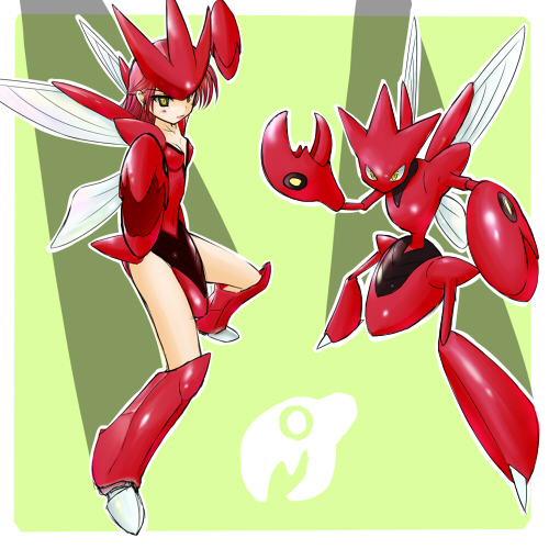 alternate_species clothing cosplay costume duo female hair humanoidized insect_wings pokemon_costume pokemorph red_hair wings yellow_eyes ranphafranboise nintendo pokemon animal_humanoid arthropod arthropod_humanoid generation_2_pokemon humanoid insect insect_humanoid pokemon_(species) pokemon_humanoid scizor 1:1 low_res