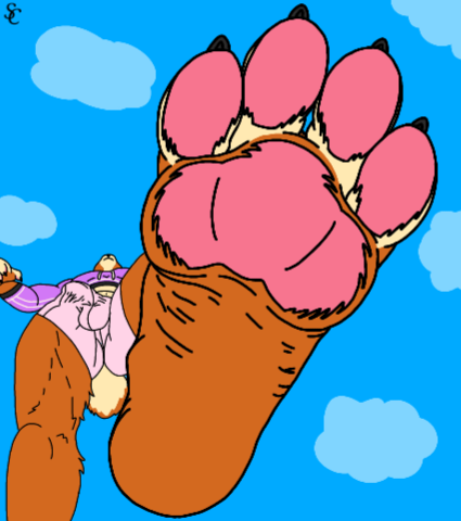 4_toes anthro balls_outline bulge claws clothing cloud detailed_bulge feet finger_claws first_person_view foot_fetish foot_focus fur genital_outline hoodie low-angle_view macro male orange_body orange_fur pawpads penis_outline pink_clothing pink_pawpads pink_underwear purple_clothing purple_hoodie purple_topwear scut_tail short_tail sky solo stepped_on tail tan_body tan_fur toe_claws toes topwear underwear rabbitemperor11 sophia_(sophia_e._carrots) hare lagomorph leporid mammal low_res