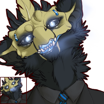 anthro blue_eyes clothed clothing fangs front_view fur grey_body grey_clothing grey_fur grey_topwear looking_at_viewer male necktie open_mouth pattern_necktie simple_background solo striped_necktie teeth topwear transparent_background yellow_body 0ct0m0n0 mythology dragon furred_dragon furred_scalie mythological_creature mythological_scalie scalie 1:1 alpha_channel bust_portrait low_res portrait