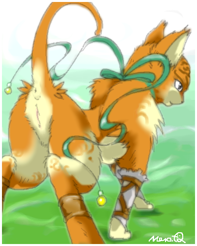 anklet anus butt female feral fur genitals grass grey_eyes jewelry markings orange_body orange_fur plant pussy raised_tail rear_view ribbons solo tail tail_anus dr_comet fire_emblem fire_emblem_path_of_radiance fire_emblem_radiant_dawn nintendo lethe_(fire_emblem) felid laguz mammal 4:5 low_res