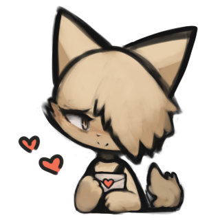 3_fingers anthro bangs black_clothing black_dress black_lips clothing dress eyelashes female fingers fur hair heart_symbol holding_object kemono lips looking_at_viewer love_letter one_eye_obstructed pupils short_hair short_tail smile solo tail tan_body tan_ears tan_fur tan_hair tan_tail yellow_eyes hasukii hazuki_mikami_(hasukii) canid canine mammal 1:1 alpha_channel low_res