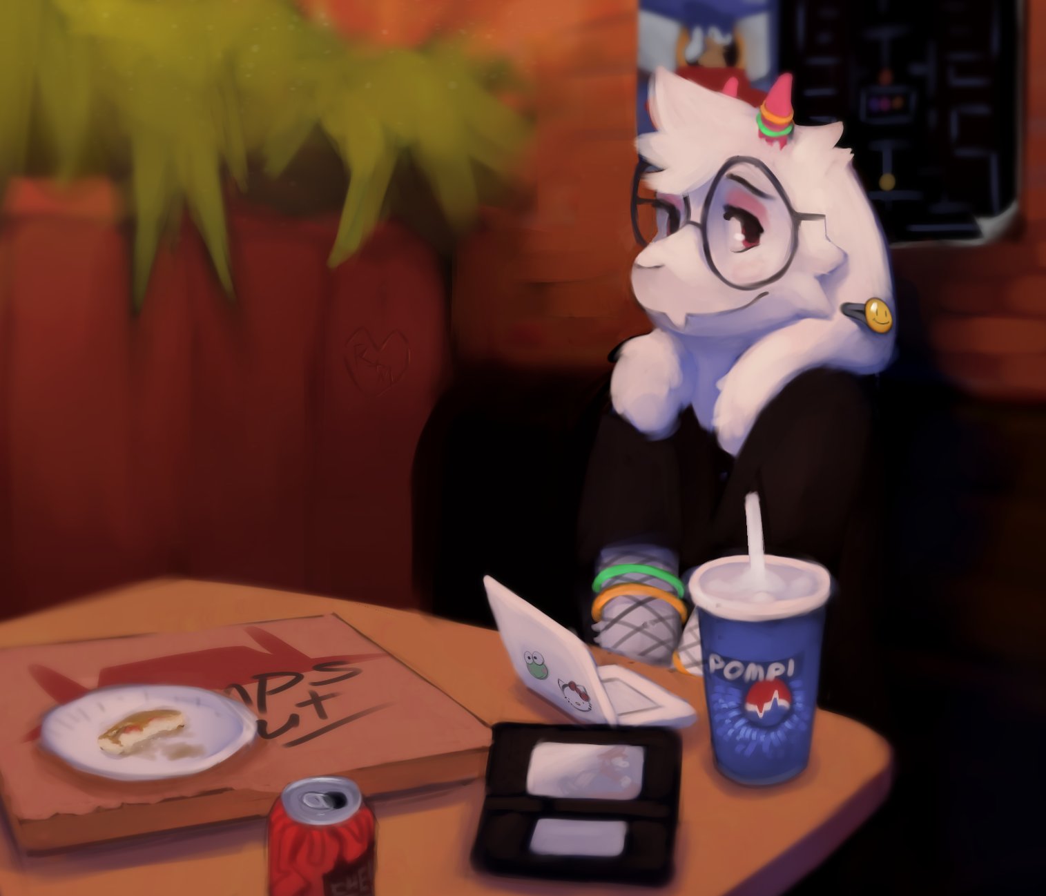 Art by pompsadoodle featuring the character Ralsei from Deltarune