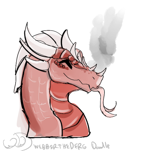 ambiguous_gender feral happy horn red_body red_scales scales smoke smoke_from_nose solo tongue tongue_out webberthederg mythology ember_(xjax1) dragon mythological_creature mythological_scalie scalie 1:1 2024 colored digital_drawing_(artwork) digital_media_(artwork) sketch