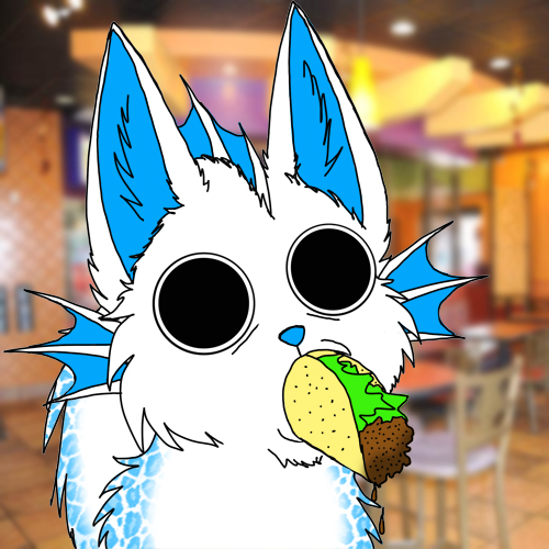 ambiguous_gender big_eyes black_eyes blank_stare blue_body blue_fur blue_nose chair feral fin food fur furniture gills lettuce mall o_o photo_background plant solo soul_devouring_eyes table taco vegetable what white_body white_fur crystalryuu mythology taco_bell crystal_ryuu_(crystalryuu) canid canine canis dragon felid furred_dragon furred_scalie hybrid mammal mythological_creature mythological_scalie scalie wolf 1:1 low_res photography_(artwork) reaction_image