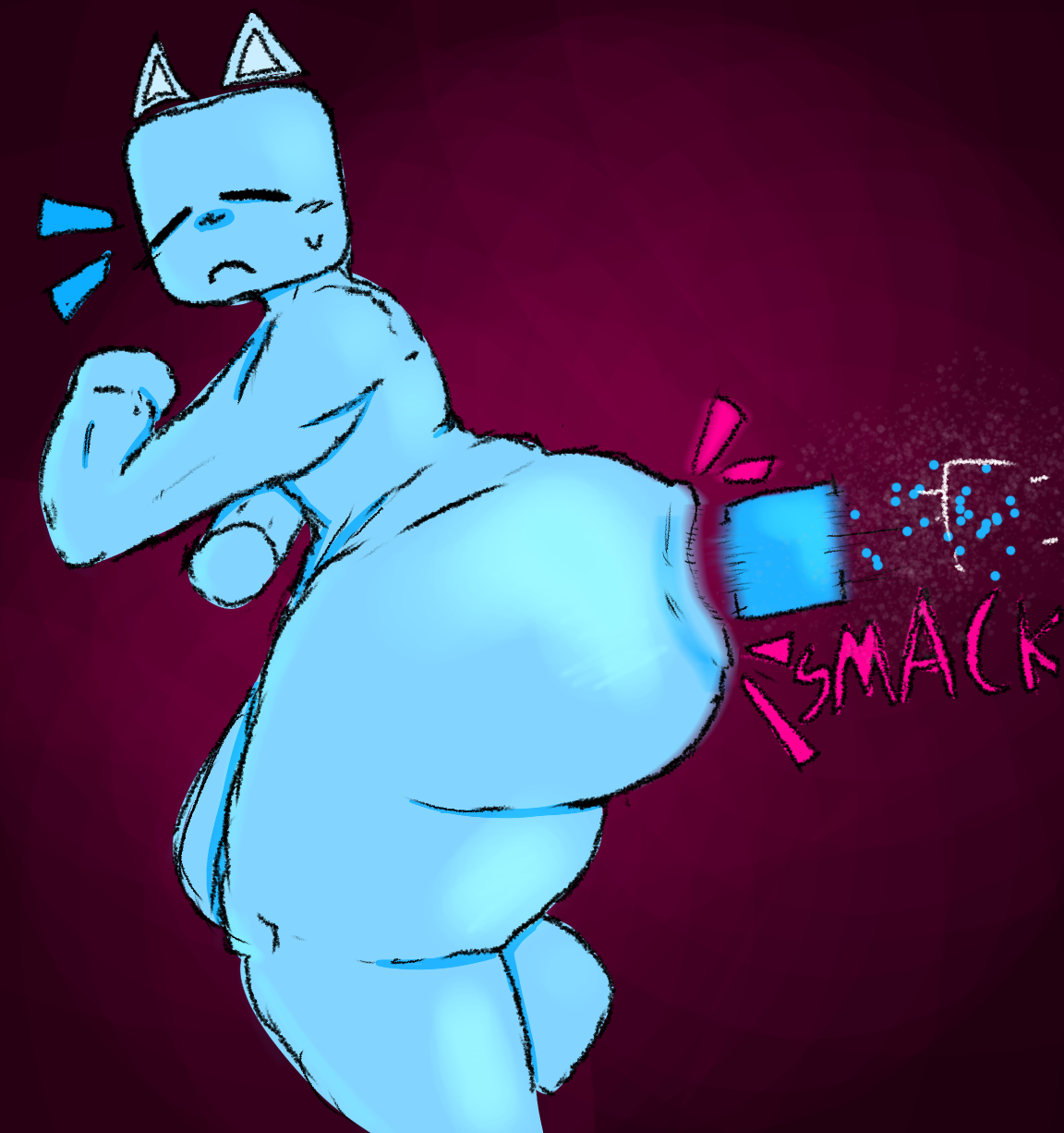 blixer's satisfied look