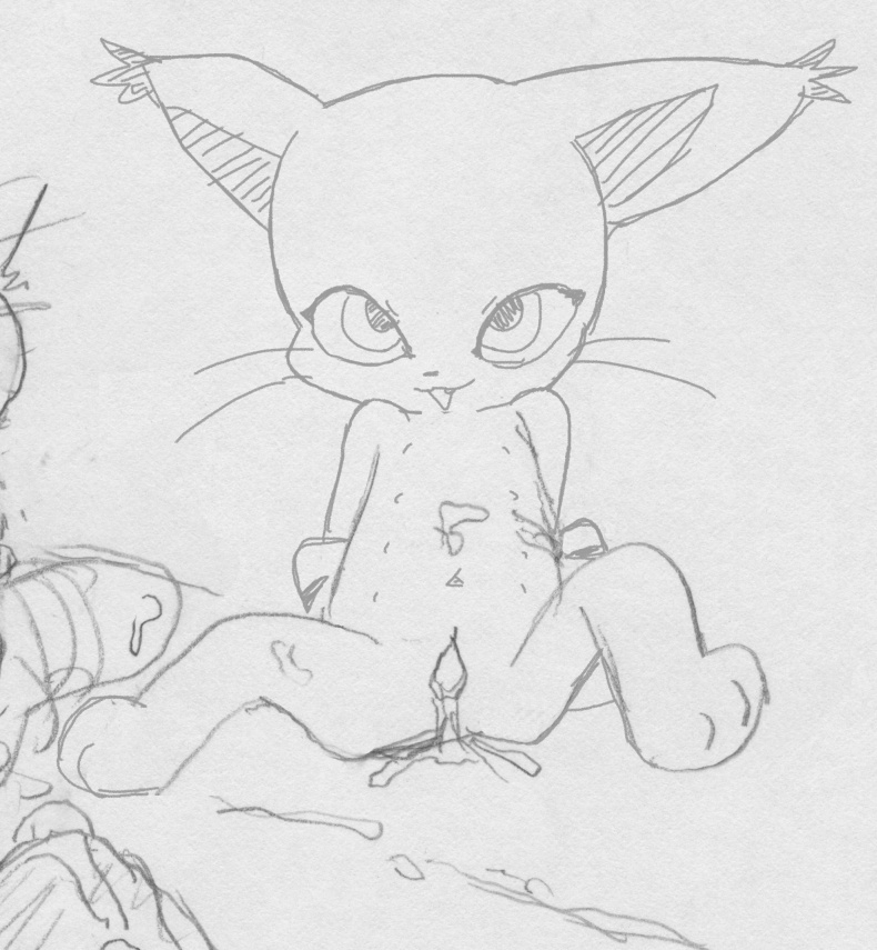 after_sex bodily_fluids clothing cum cum_in_pussy cum_inside cum_on_belly cum_on_body female genital_fluids genitals gloves handwear looking_at_viewer multi_nipple nipples open_mouth paws pussy solo whiskers 3trees bandai_namco digimon digimon_(species) felid gatomon mammal monochrome sketch